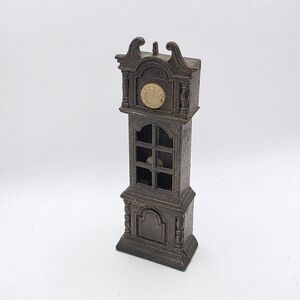 Vintage Miniature Diecast Metal Pencil Sharpener Grandfather Clock Dollhouse